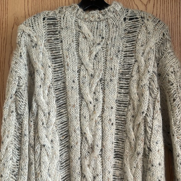 Zara Cable Knit Torn Coat Cardigan - Picture 10 of 16